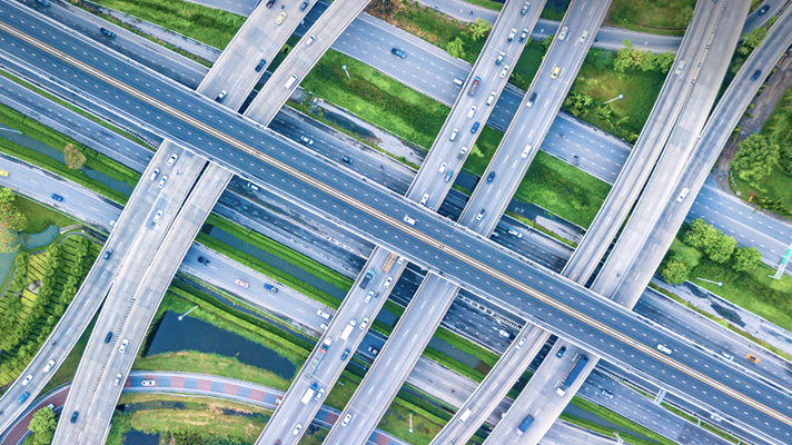 Multi-lane highway