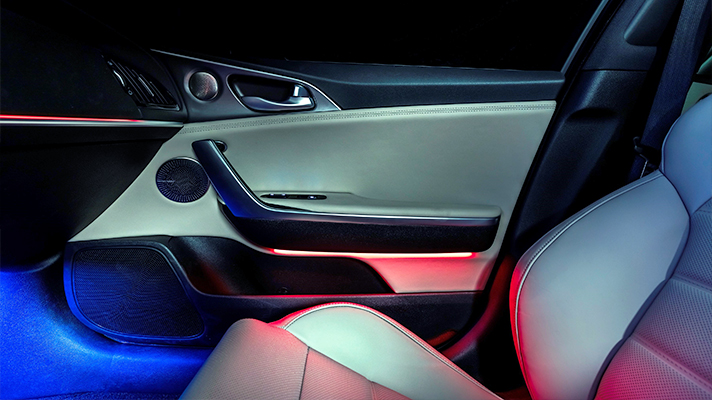 Illuminated interior car door
