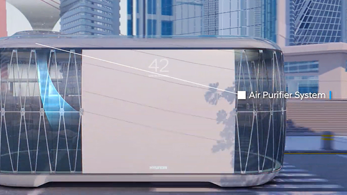 공기 청정기 시스템을 갖춘 PBV 모습