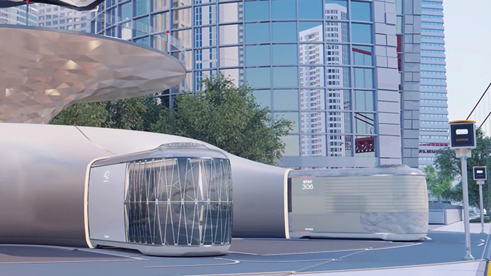 Hub의 도킹 스테이션에 PBV가 결합