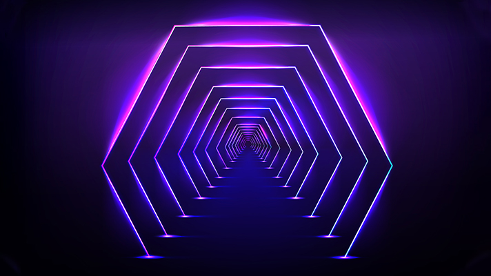 신비한 네온 스타일의 메인 테마