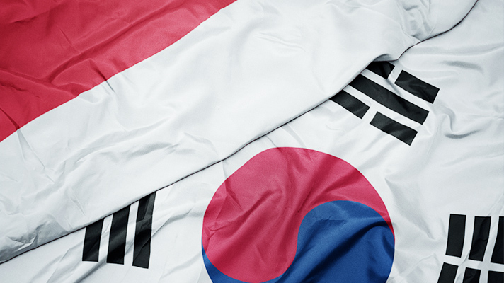 한국과 인도네시아 국기