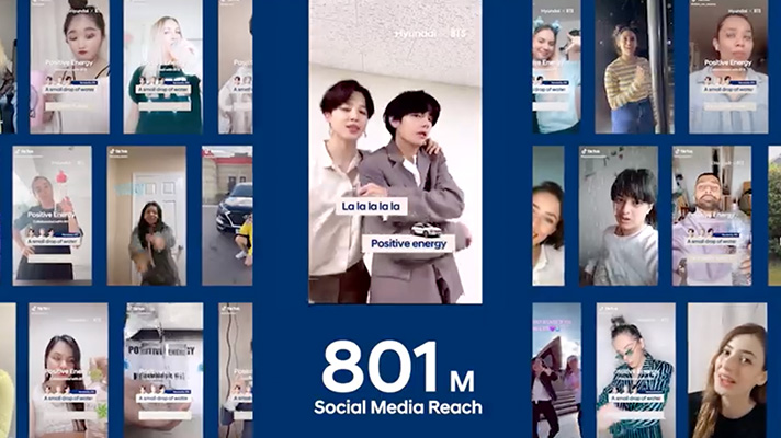 #PositiveEnergyChallenge에 참여한 영상 화면들