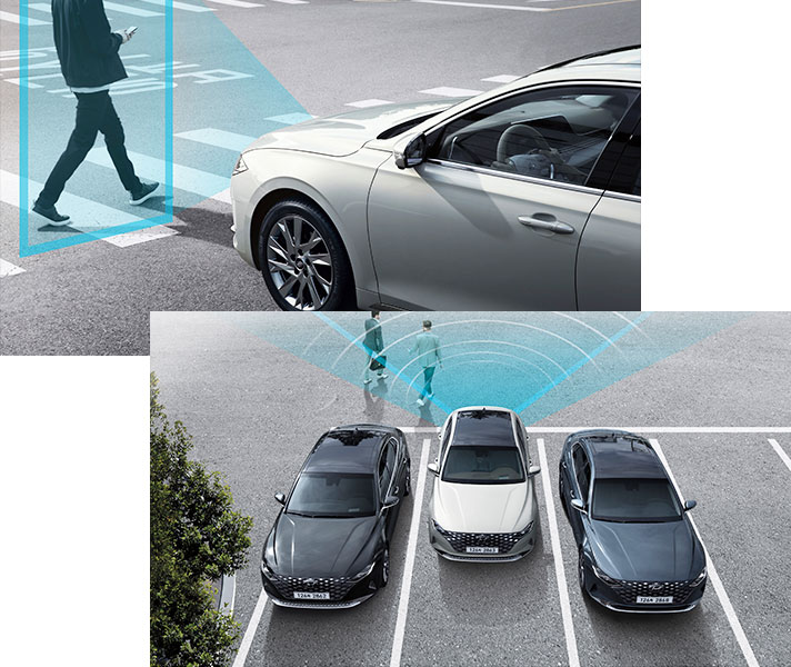 ADAS recognizing pedestrians around vehicle