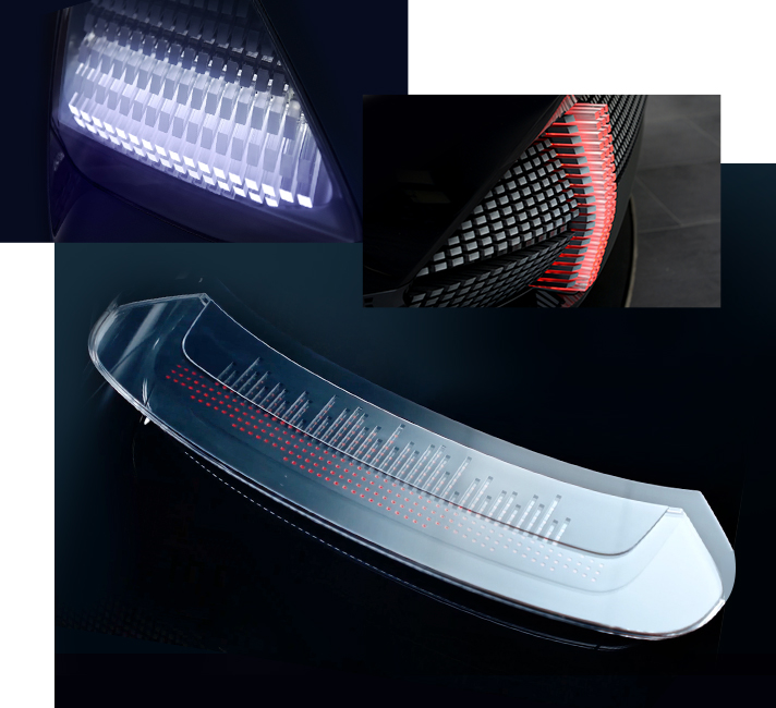 프로페시의 앞뒤 램프와 리어 스포일러