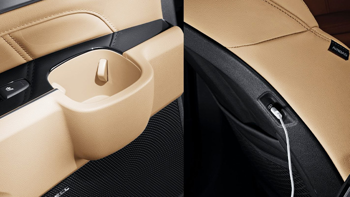 뒷좌석 수납 공간과 편의장비