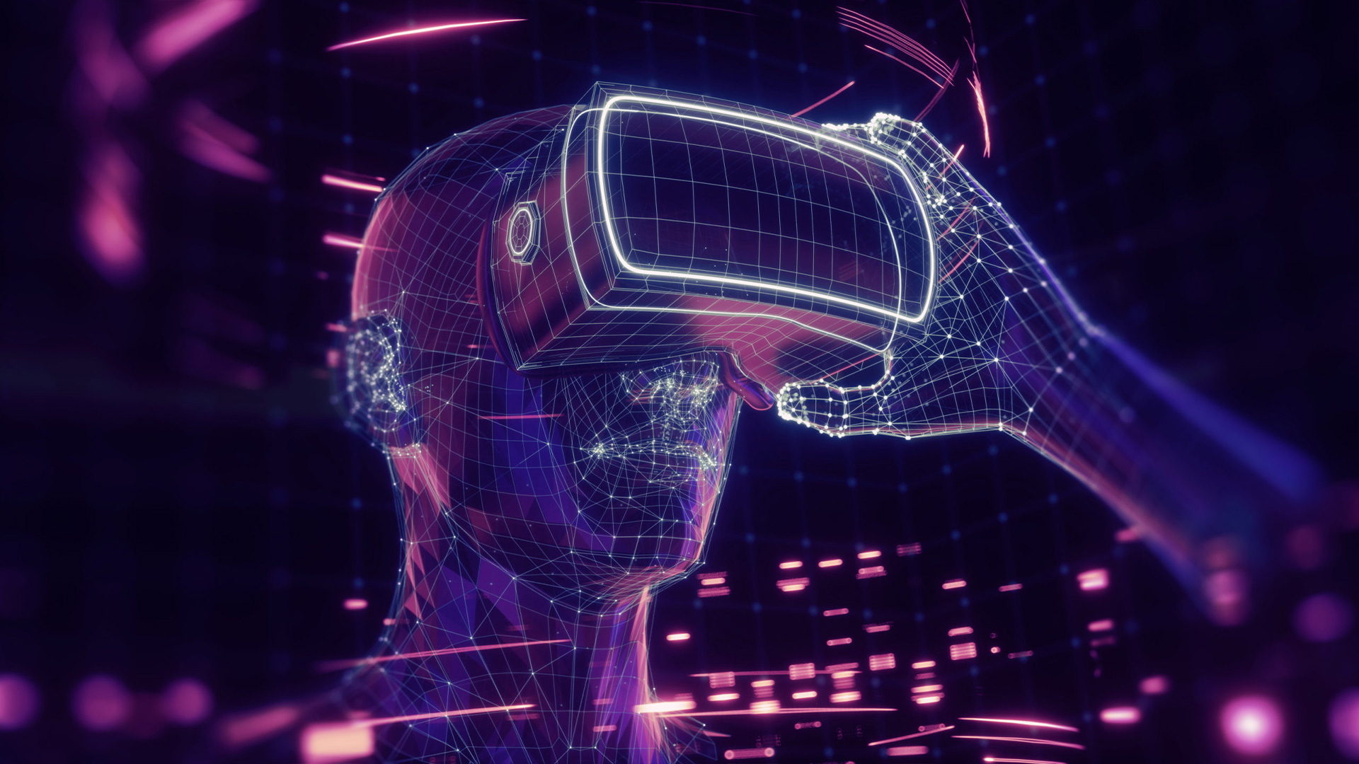 Illustration of enjoying virtual reality