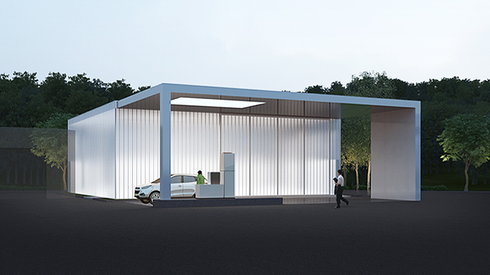 현대차가 구축한 H 스테이션 전경 모습