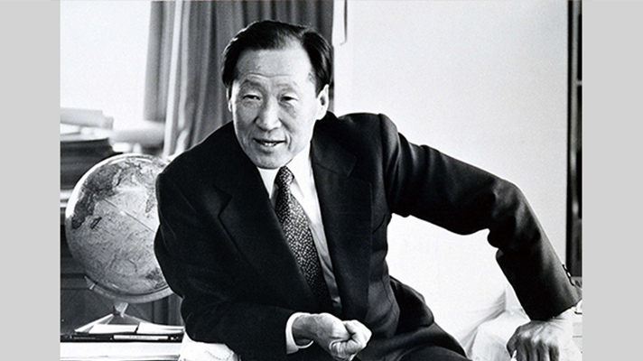 정주영 창업회장의 인터뷰 모습