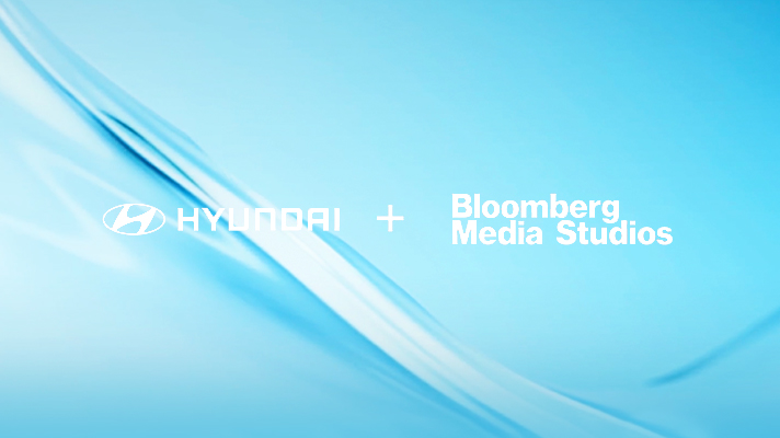 Hyundai logo and Bloomberg Media Studio logo