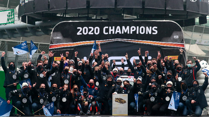 2020 WRC 단체 우승 기념 사진