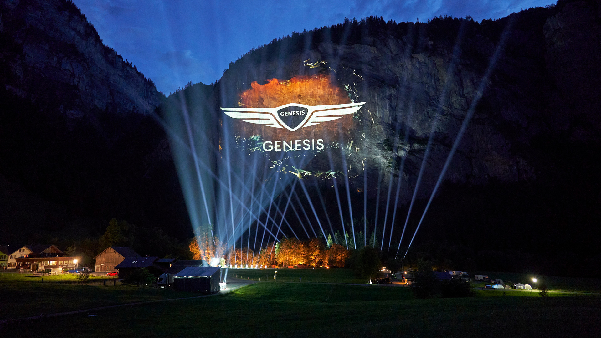 BIGGEST-EVER 3D PROJECTION IN THE SWISS ALPS MARKS ARRIVAL OF LUXURY CARMAKER GENESIS IN EUROPE