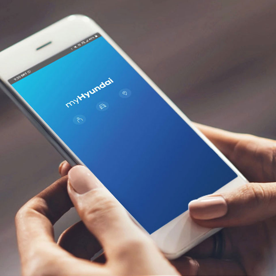 마이현대 앱을 실행하는 모습