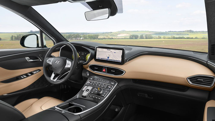 현대자동차 싼타페 계기반과 대시보드