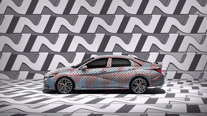 고성능 모델 아반떼 N의 측면 모습