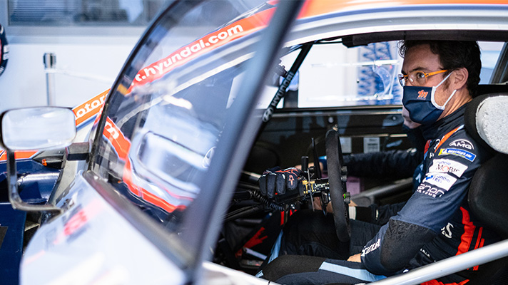 Hyundai motorsports team Thierry Neuville and his co-driver Martijn Wydaeghe