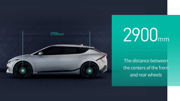 Distance between the front wheel and the rear wheel own axle