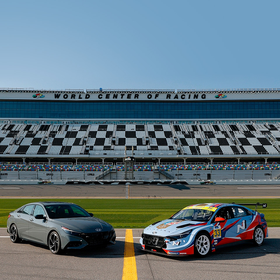 Elantra N and Elantra N TCR on racing track