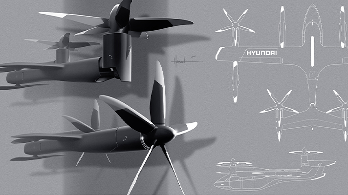 3D 모델링과 라인 드로잉으로 설계한 UAM