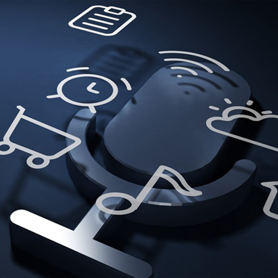 마이크 배경의 다양한 아이콘