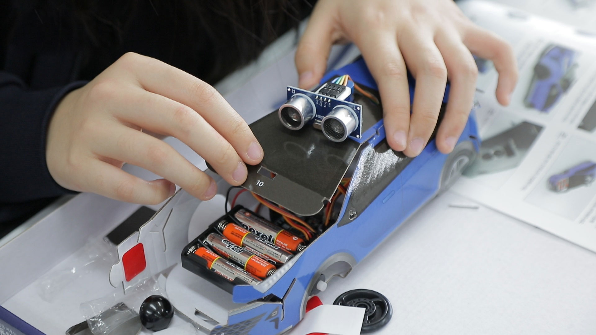 Assembling a model car