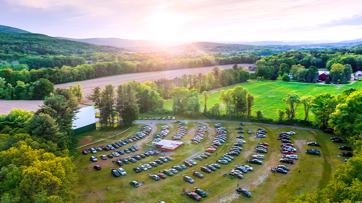 Top view of drive in theater