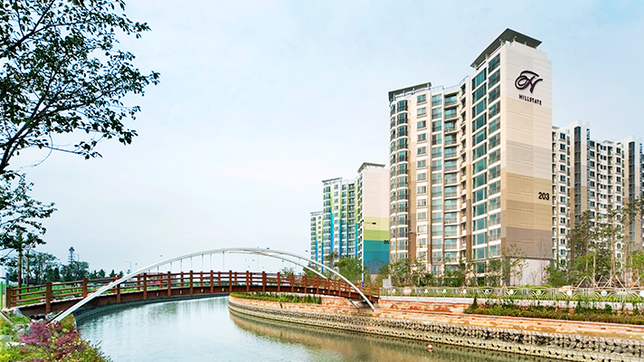 View of Gimpo Gochon Hillstate apartment complex