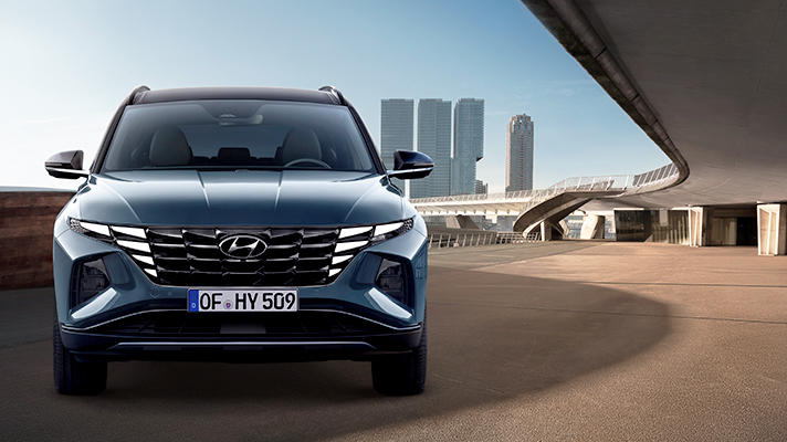 현대자동차 투싼 PHEV 모델의 정면 모습