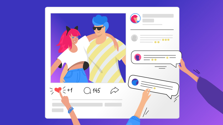 소셜미디어 화면 UI의 구성 요소들