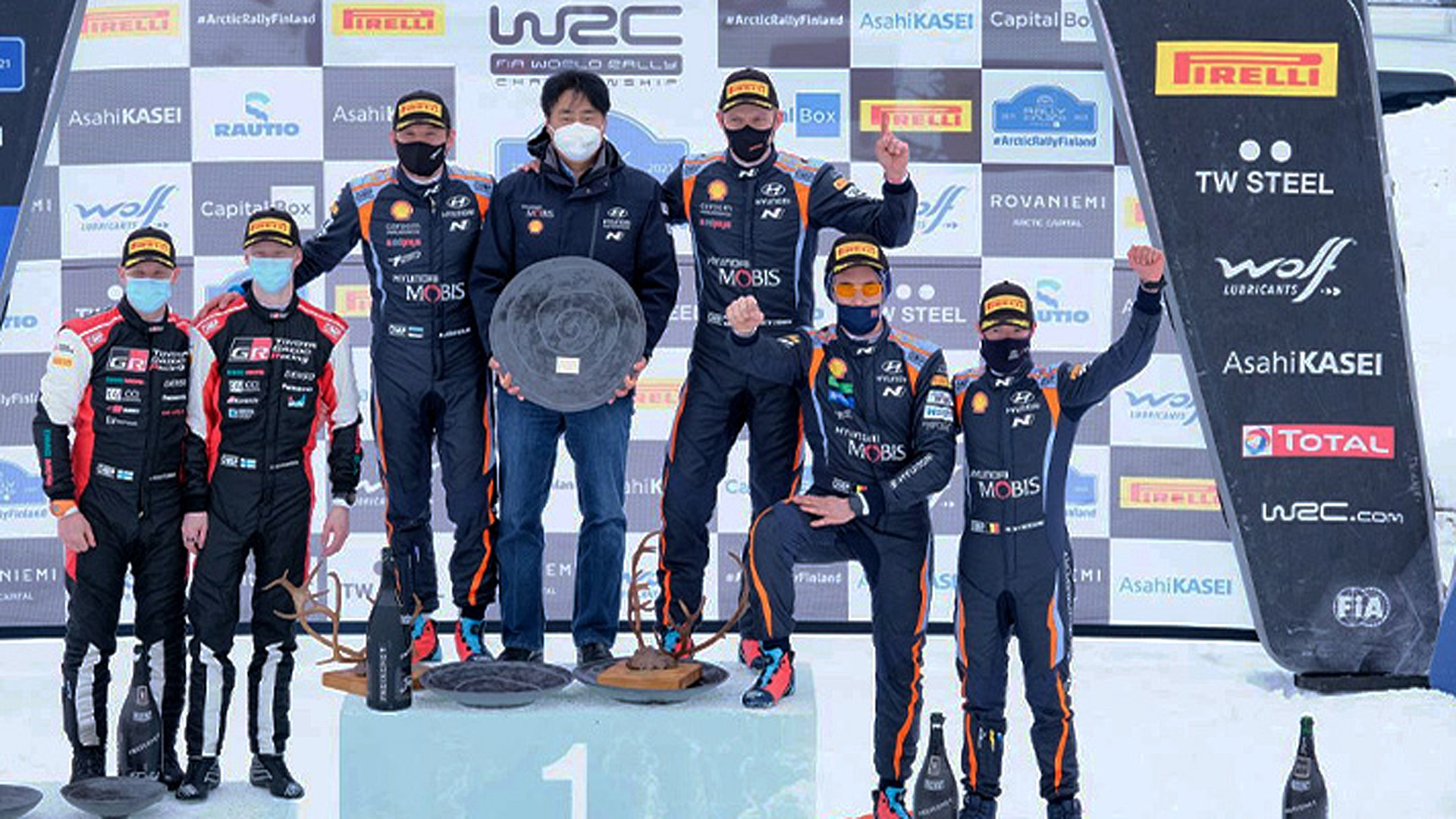 2021 WRC 2라운드 핀란드 북극 랠리 결과 포디움