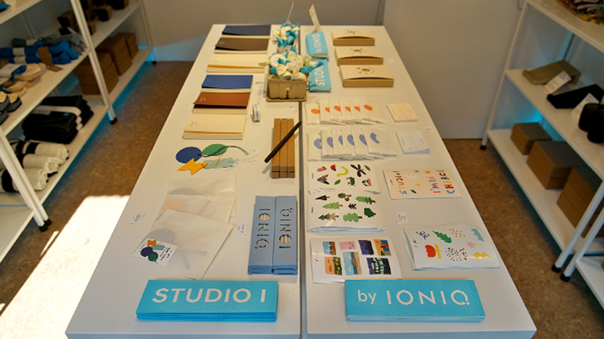 Inside view of STUDIO I with various goods on display