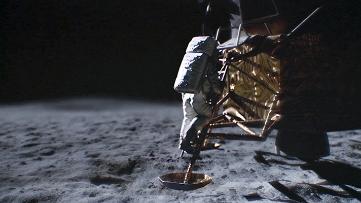 Neil Armstrong landing on the moon