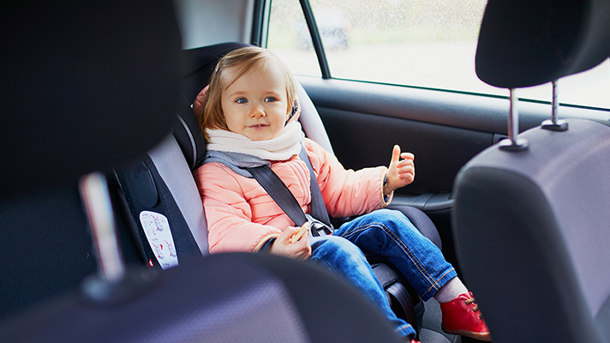 Child sitting in a car seat