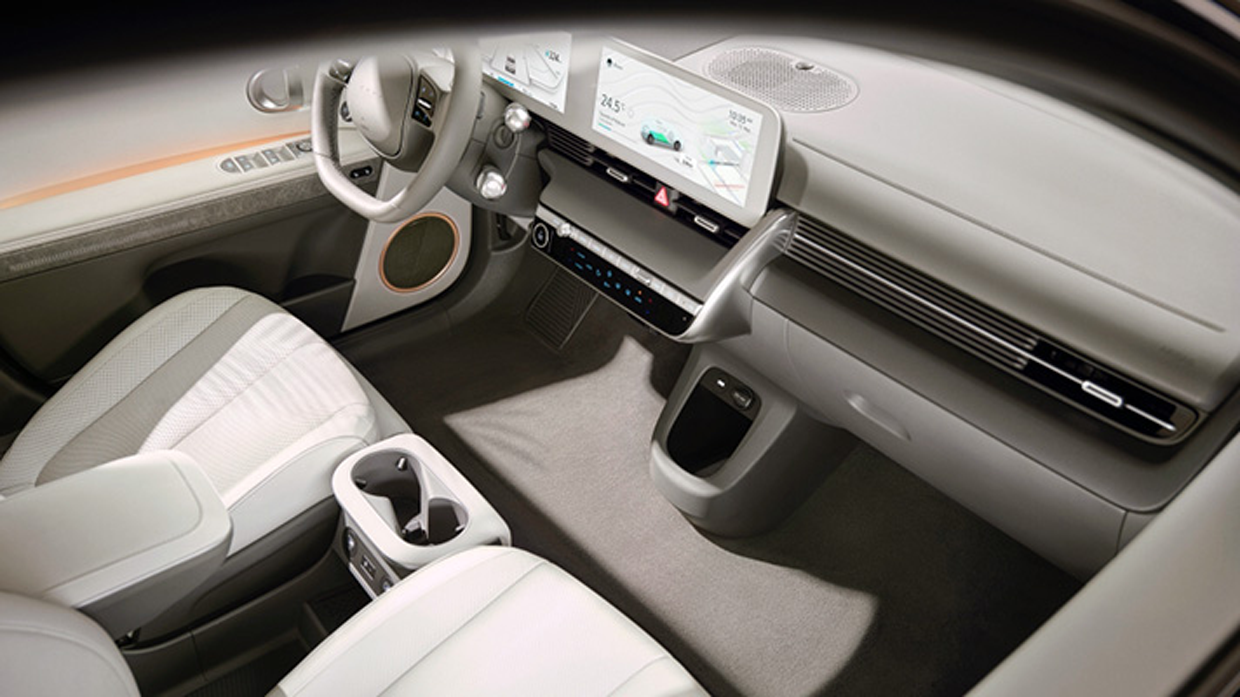 Top view of the front seat of Hyundai IONIQ 5