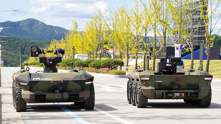 HR-Sherpa multi-purpose unmanned vehicle developed by Hyundai Rotem