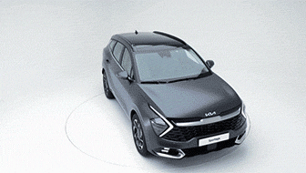 스포티지의 전면부 디자인 360도 뷰