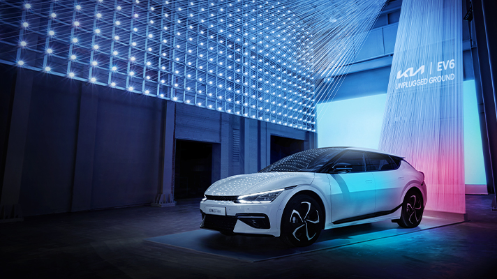 EV6 on display in the Hello EV6 Zone