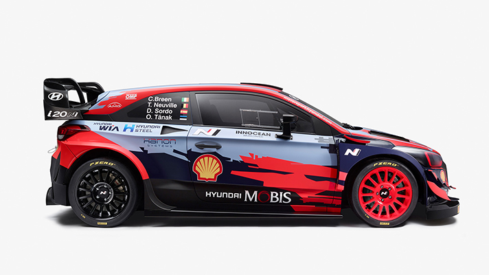 현대자동차의 소형 해치백 i20 측면