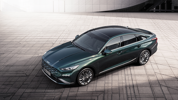 기아 K8 탑 뷰 모습