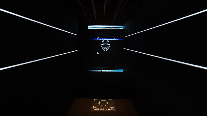 GV60의 페이스 커넥트 시스템을 시각화한 전시