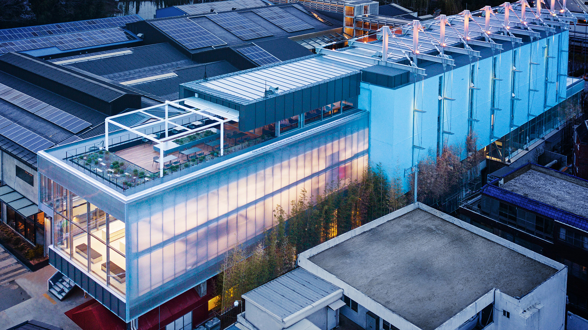 현대모터스튜디오 부산 외관 탑 뷰 모습