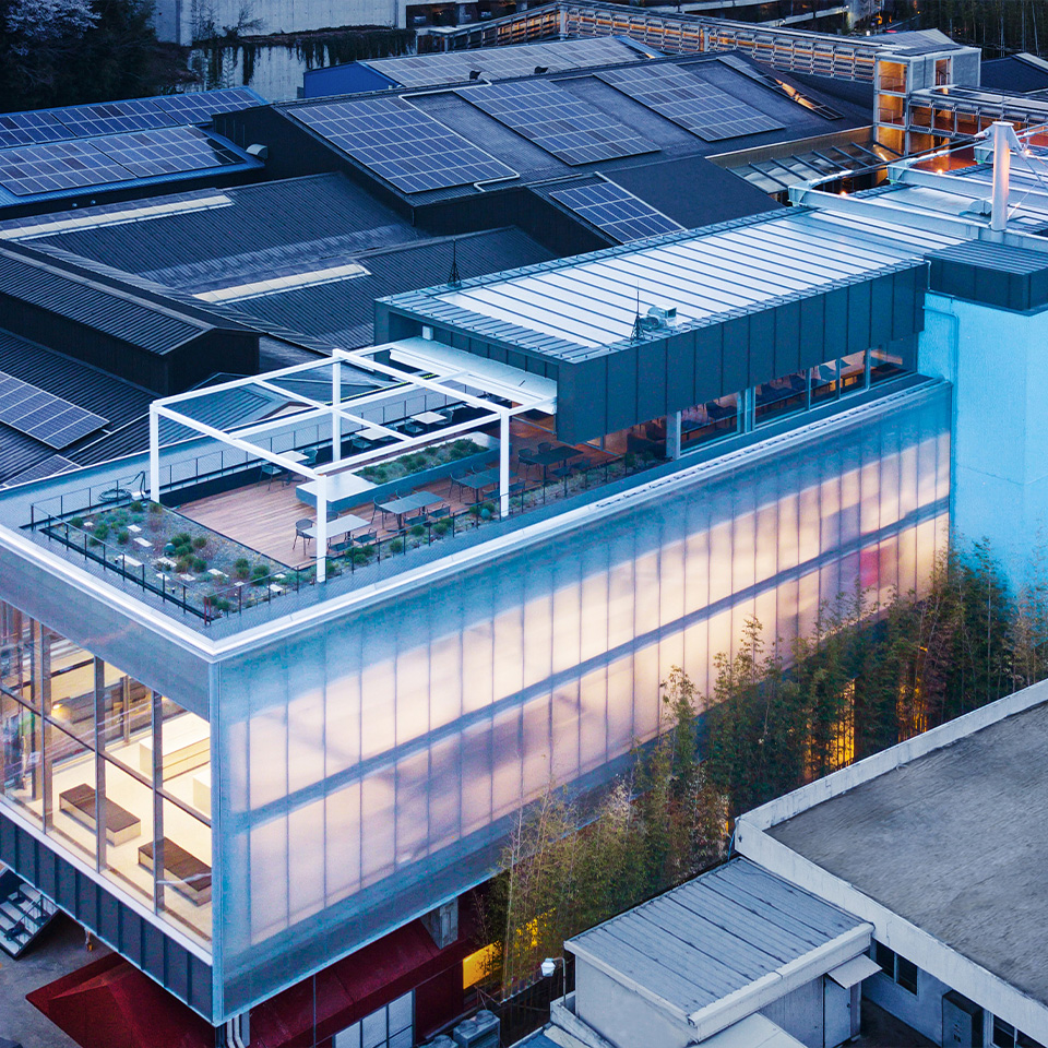 현대모터스튜디오 부산 외관 탑 뷰 모습