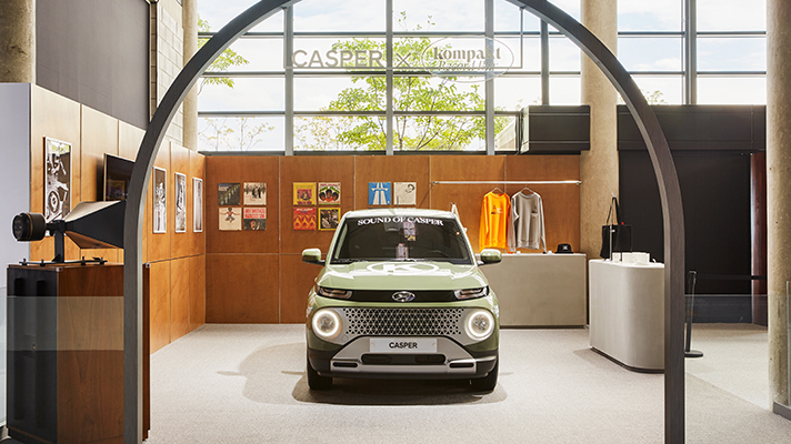 쇼룸에 전시된 캐스퍼 전면