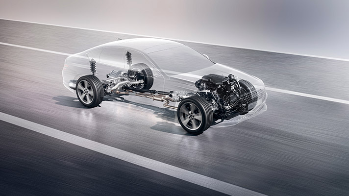 제네시스 파워트레인과 차대가 주행중인 모습