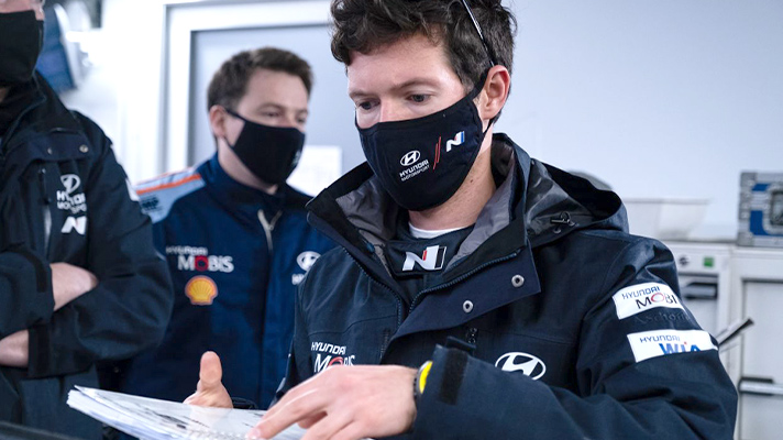 Hyundai motorsports team co-driver Martijn Wydaeghe