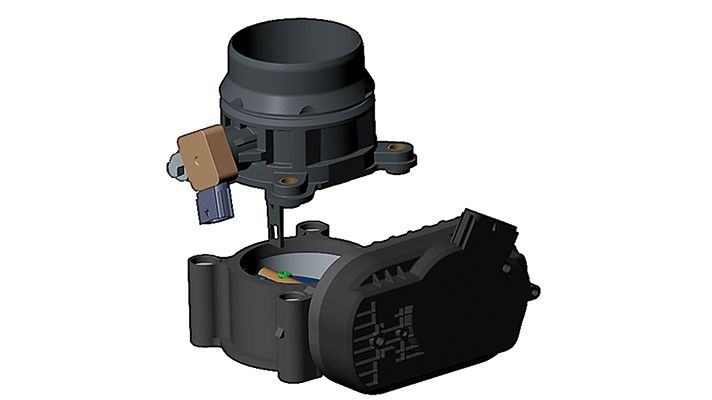 현대케피코 ETC 알루미늄 인서트와 플라스틱 오버몰드