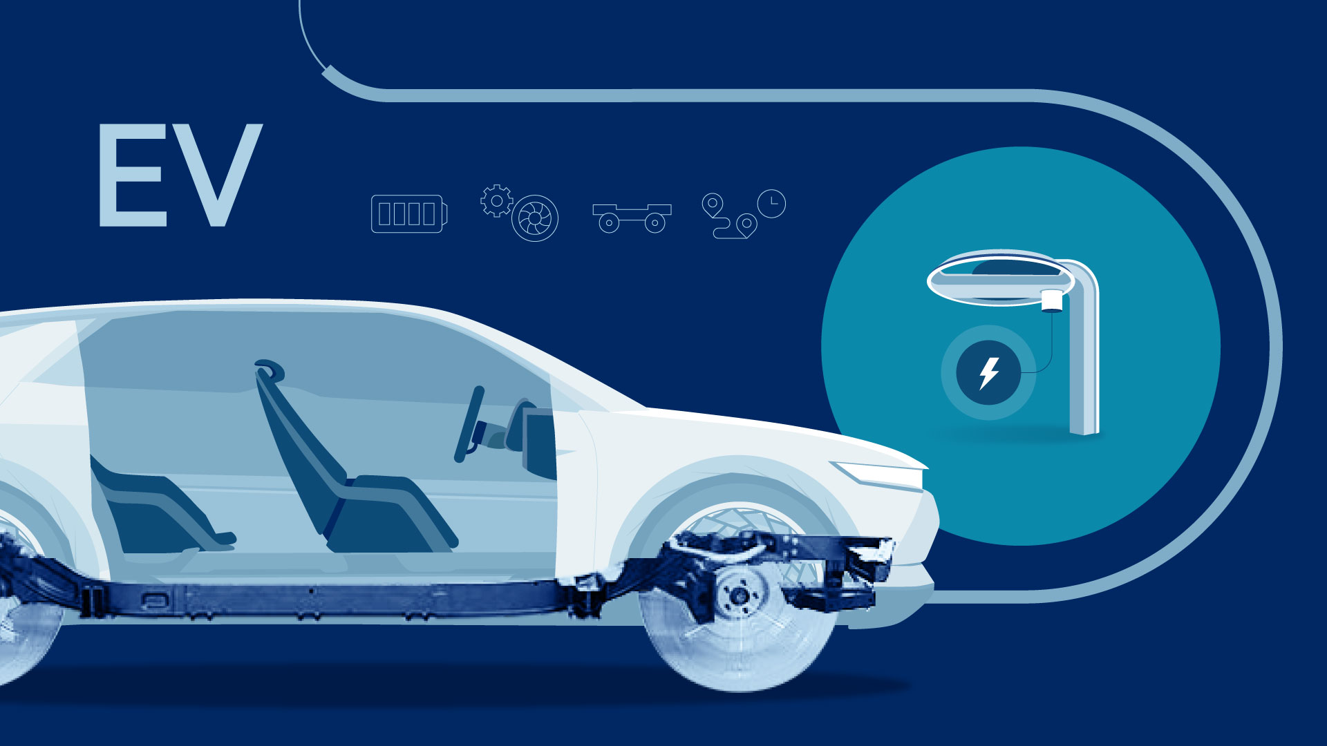 Illustration of electric vehicle charging