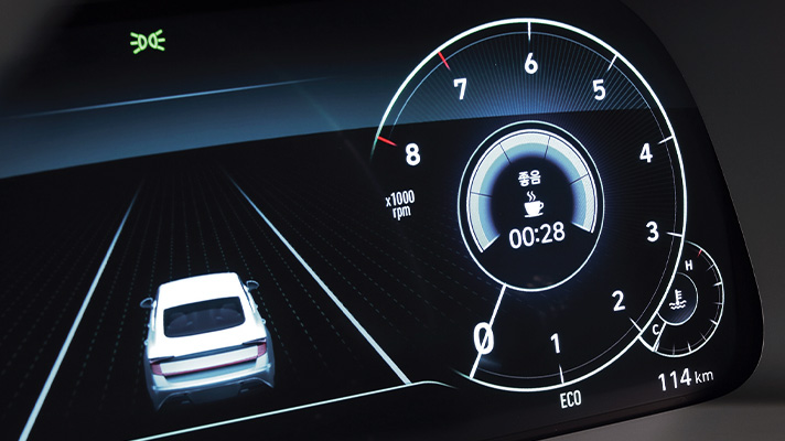 Instrument panel using radar sensor of rear passenger notification system