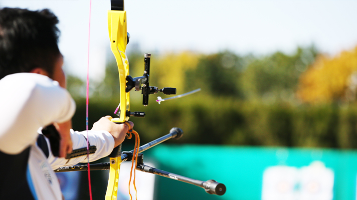 Back view of national archery team