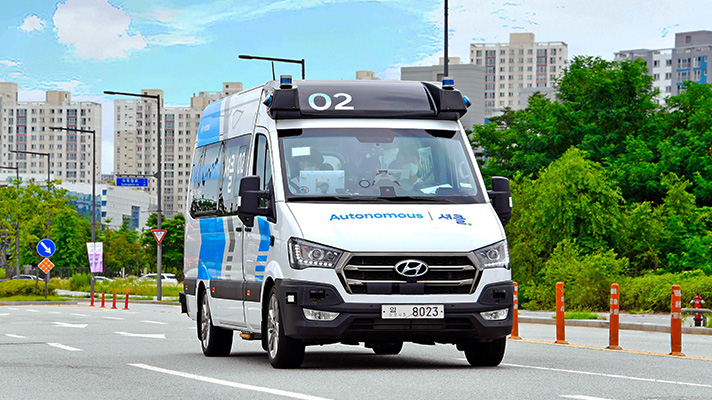 현대자동차 다인승 로보셔틀 셔클의 모습